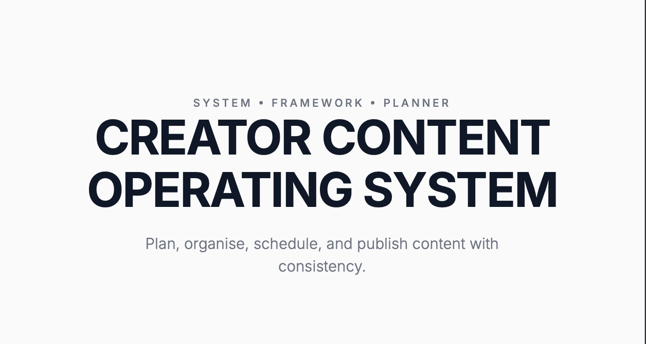 Creator Content Operating System